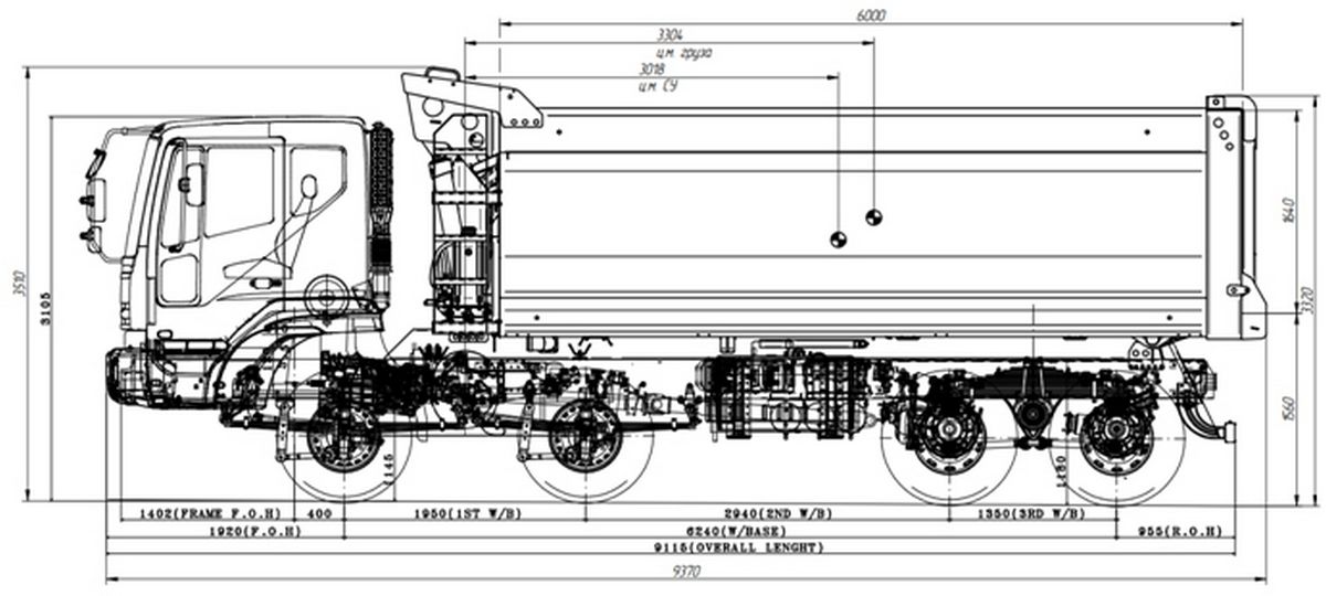 Каталог и характеристики daewoo trucks - novus cr7ds (самосвал) ("Дэу Новус")