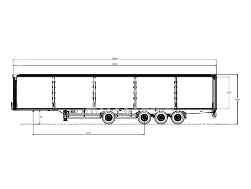 Бортовой полуприцеп Hastrailer Hasliner 16,5 м.