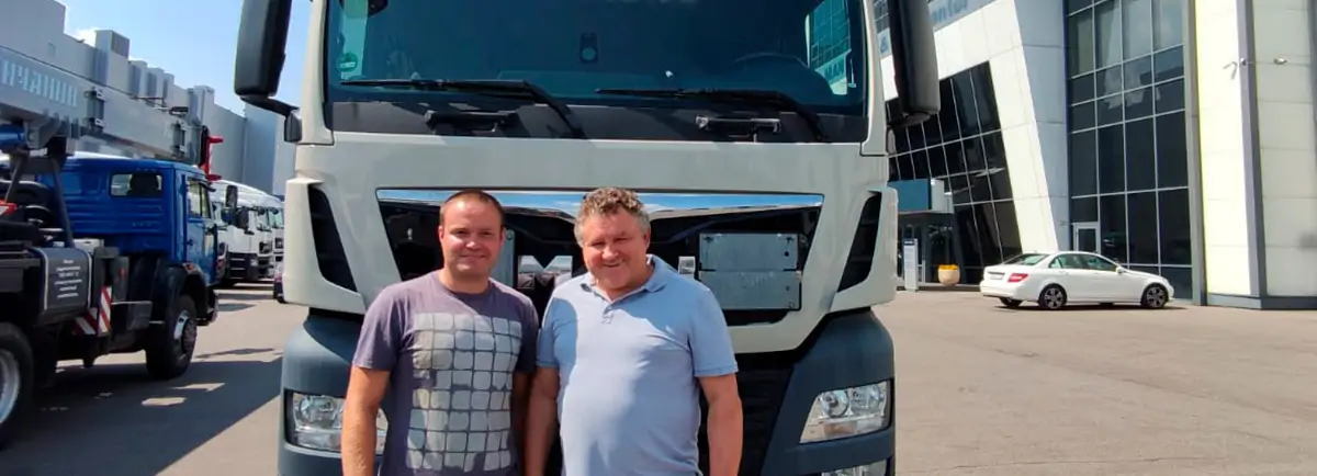 Отгрузка седельного тягача man tgx 18.500