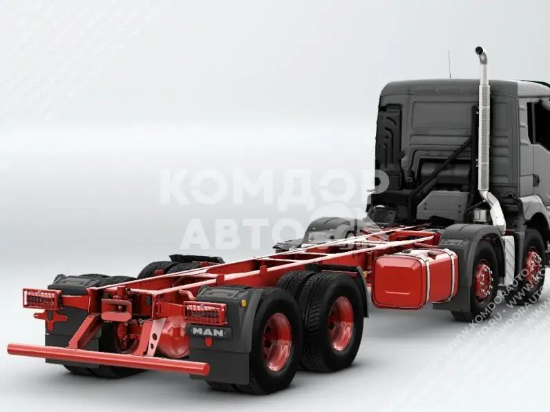Шасси MAN TGS 41.480 8x4 BB CH под борт с КМУ в заднем свесе
