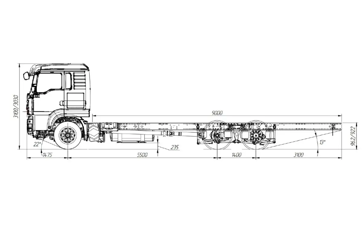 Шасси c7h sitrak 6х2