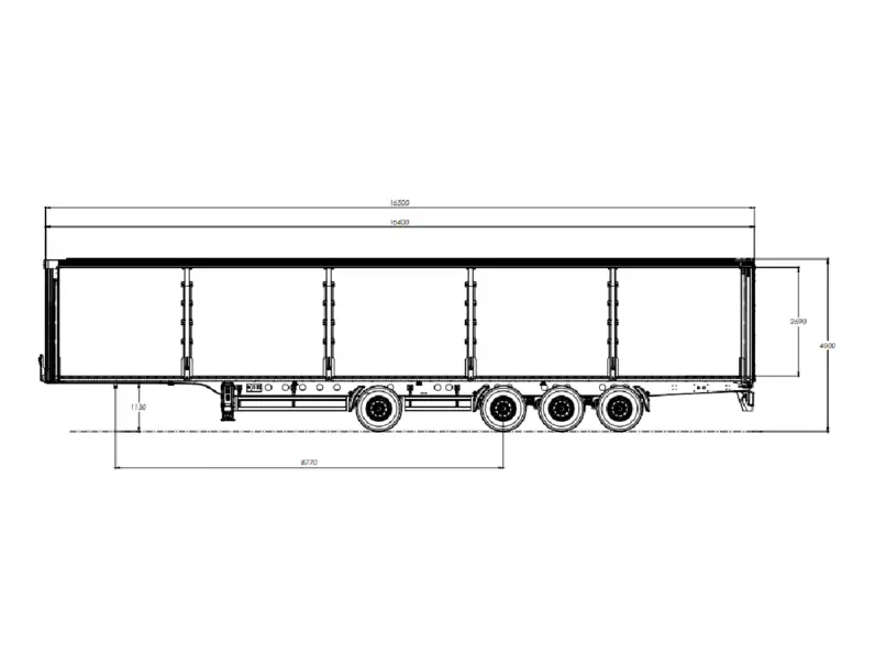 Полуприцеп Бортовой полуприцеп Hastrailer Hasliner 16,5 м.
